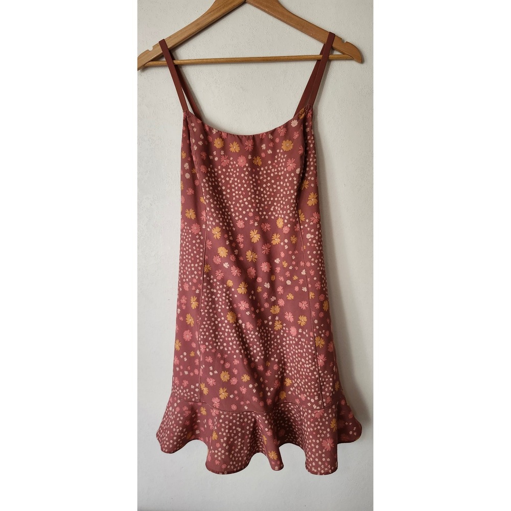 OFFLINE by Aerie Real Me Ruffle Dress Pink Floral Active Dress with Shorts Large